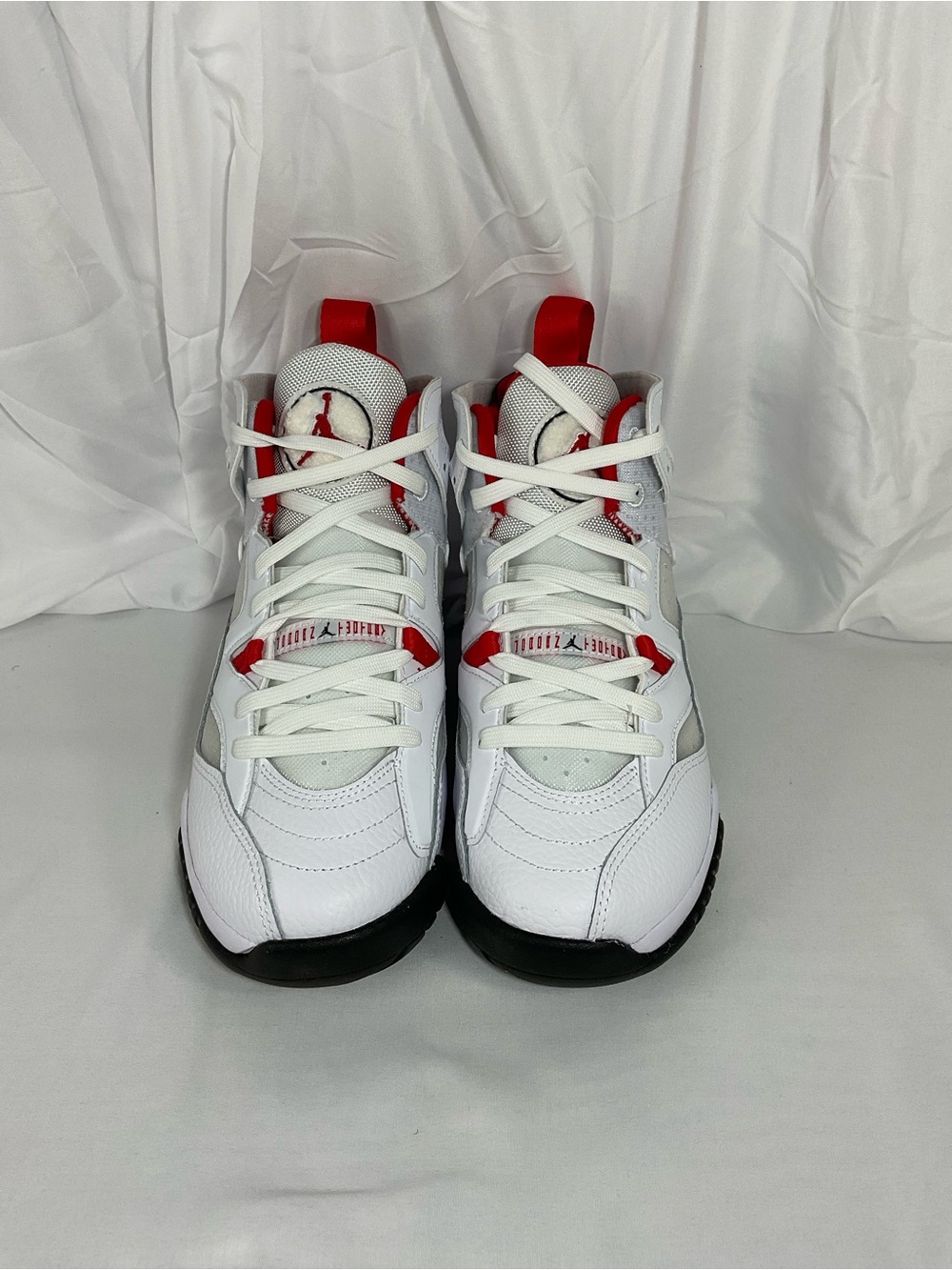 Jordan Jumpman Two Trey - White Red and Black  High-Top Sneakers with box